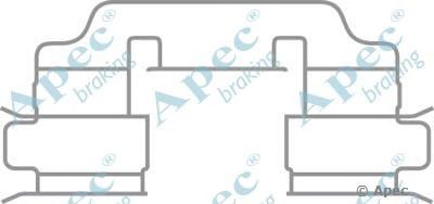 APEC BRAKING kit1055 -  Комплектующие, тормозные колодки